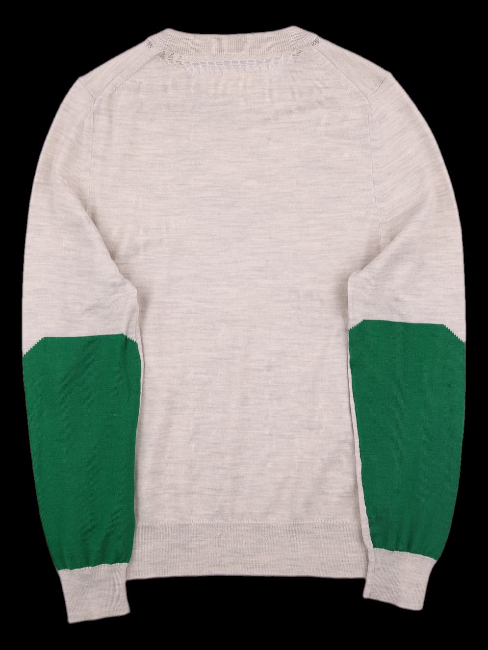 소매 배색 긴팔 니트