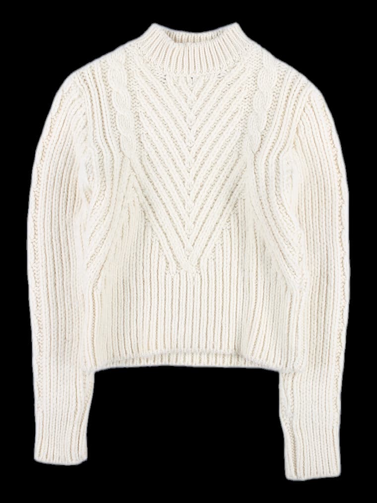 하이넥 긴팔 니트