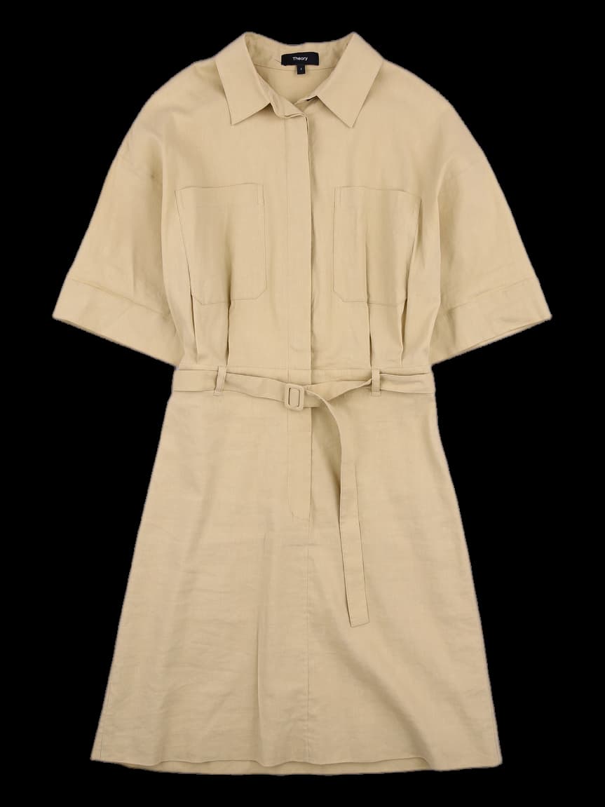 벨티드 반팔 원피스