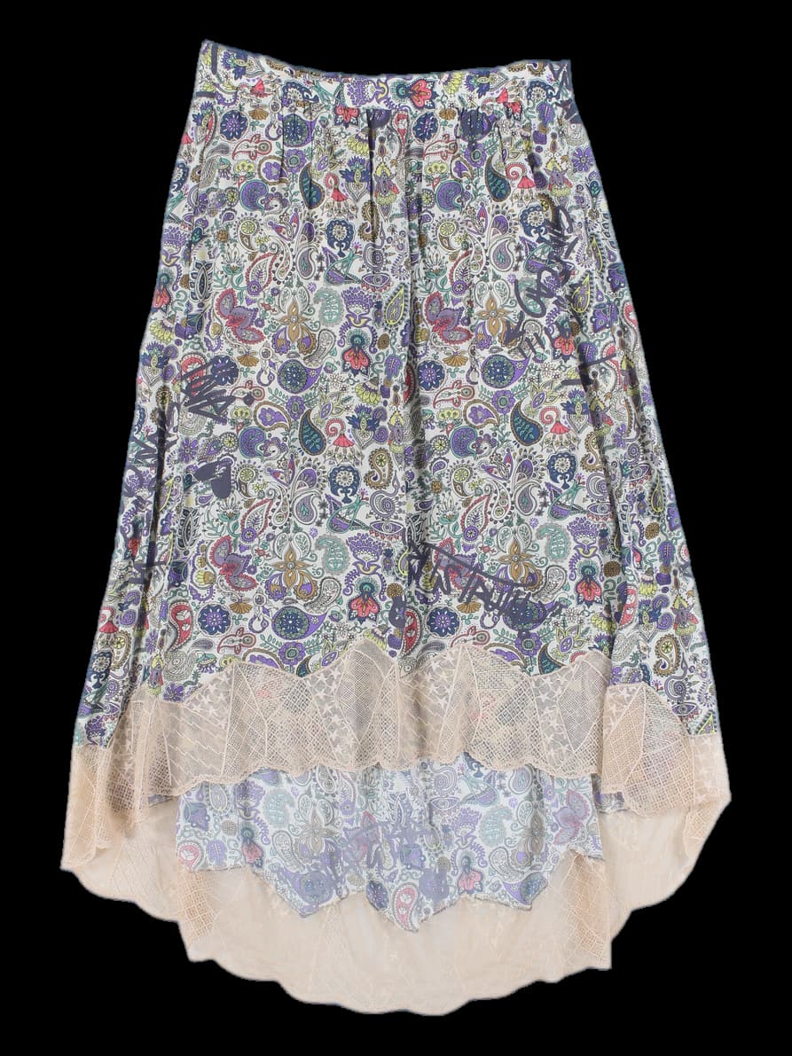 플라워 언밸런스 스커트