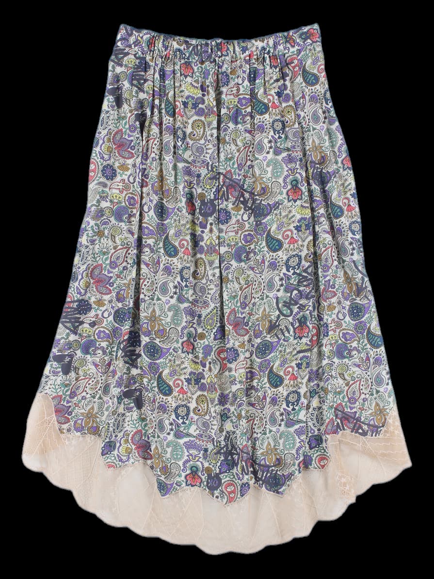 플라워 언밸런스 스커트