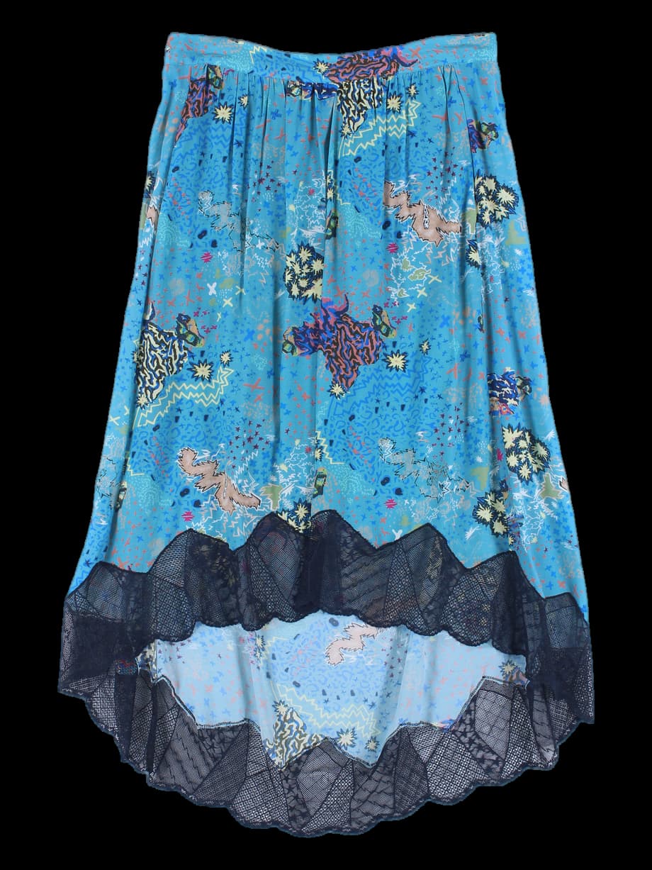 플라워 언밸런스 스커트