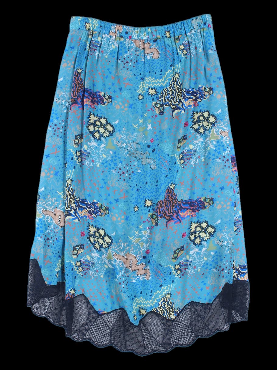 플라워 언밸런스 스커트