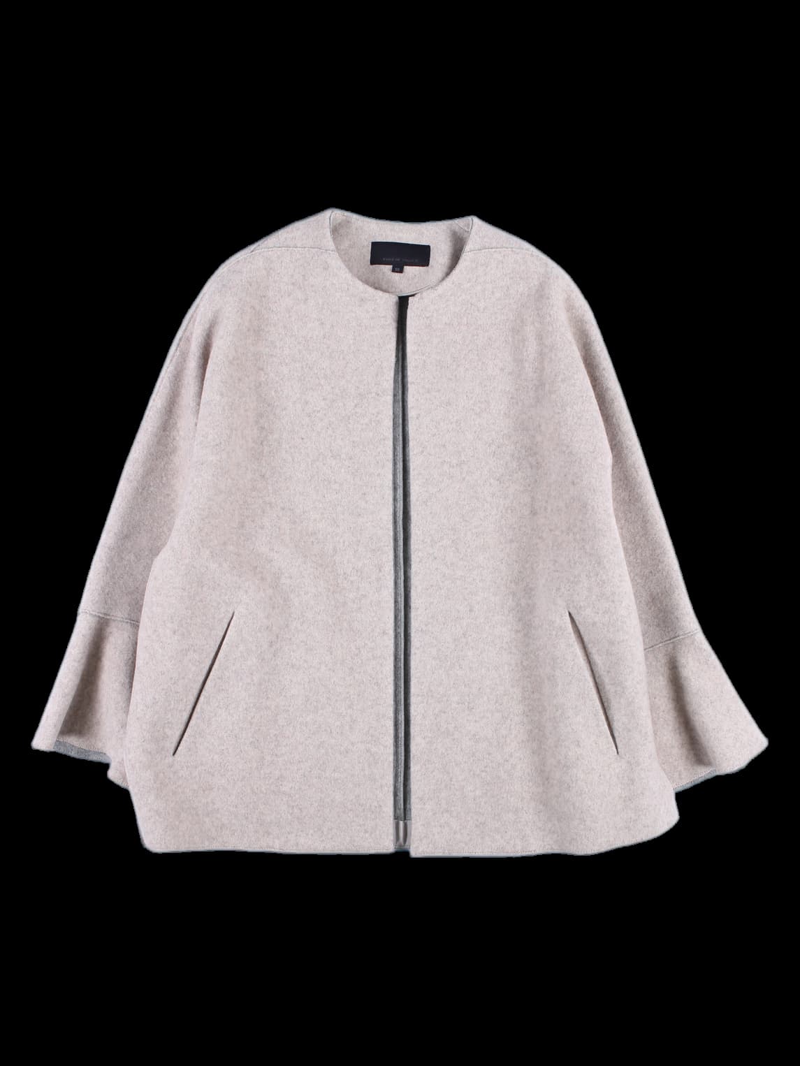 라운드넥 오픈 코트