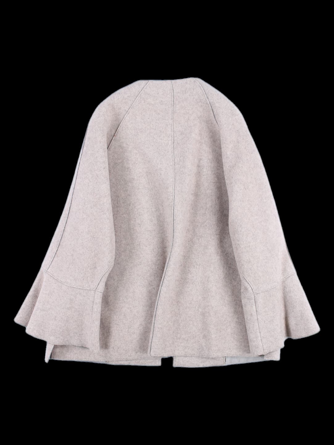 라운드넥 오픈 코트