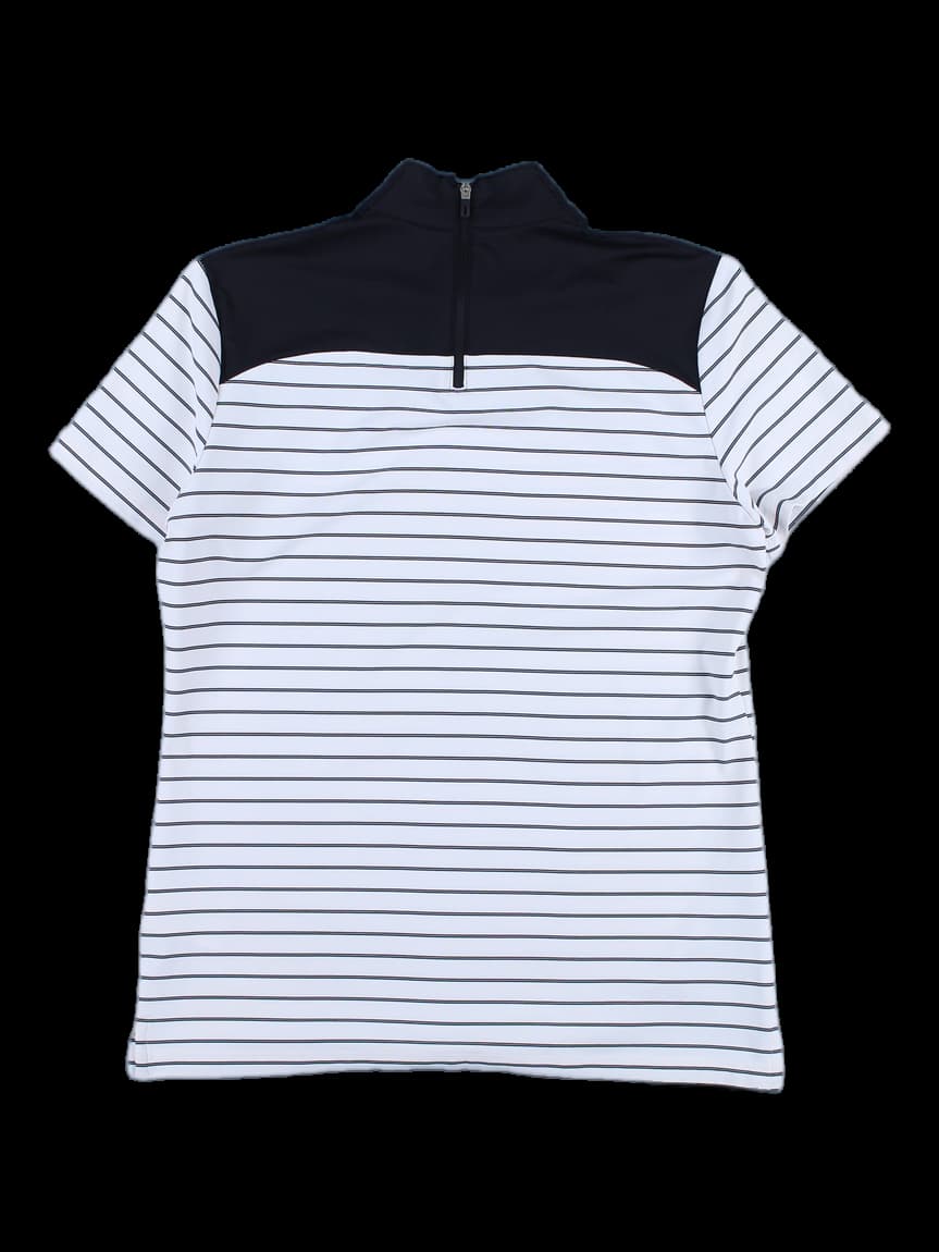 하이넥 스트라이프 반팔티