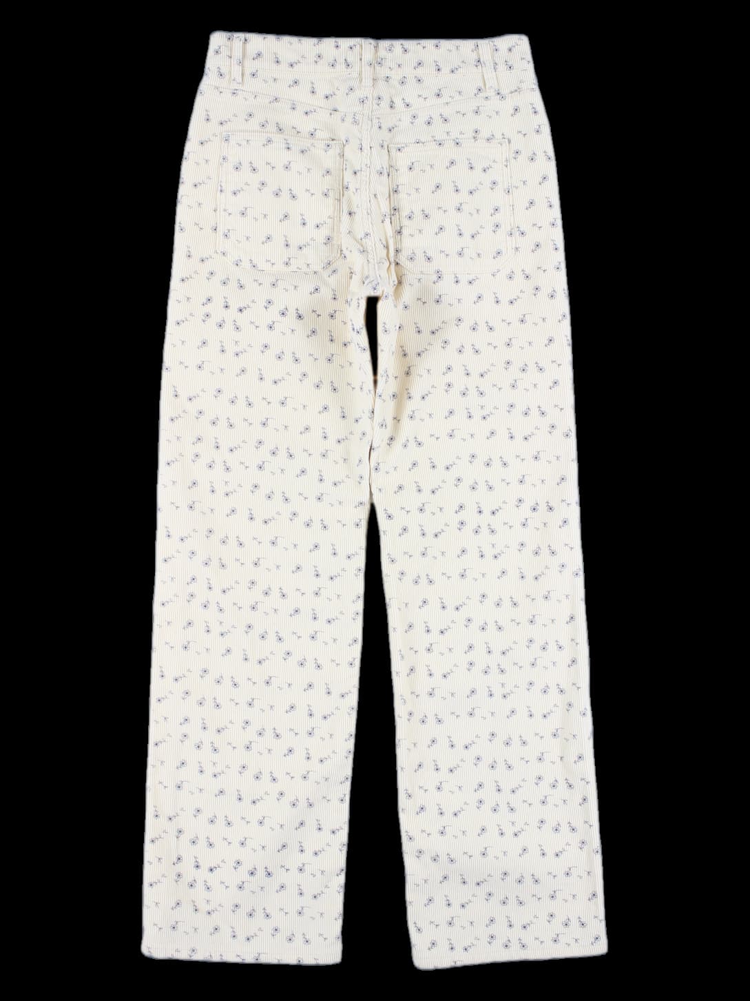 플라워 코듀로이 롱 팬츠