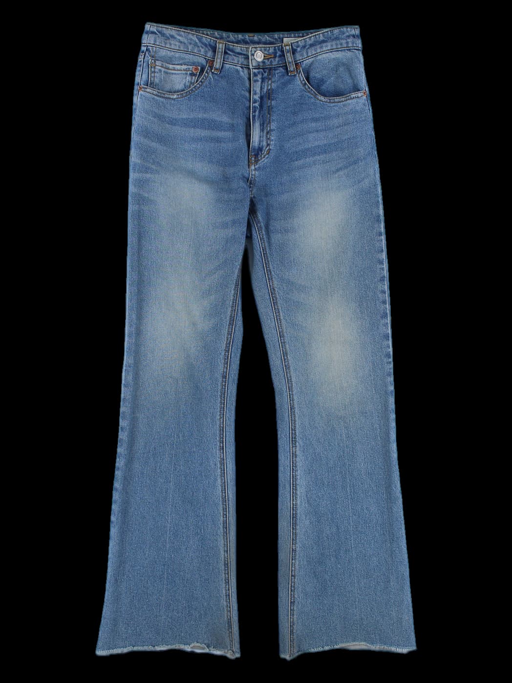 세미 부츠컷 데님 롱 팬츠