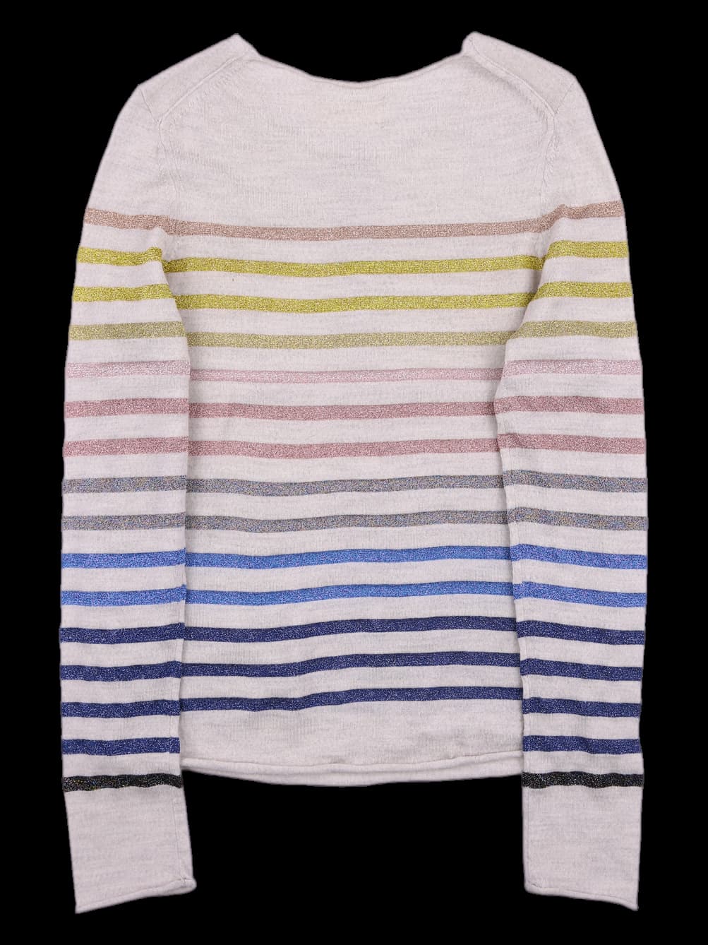 스트라이프 버튼 니트