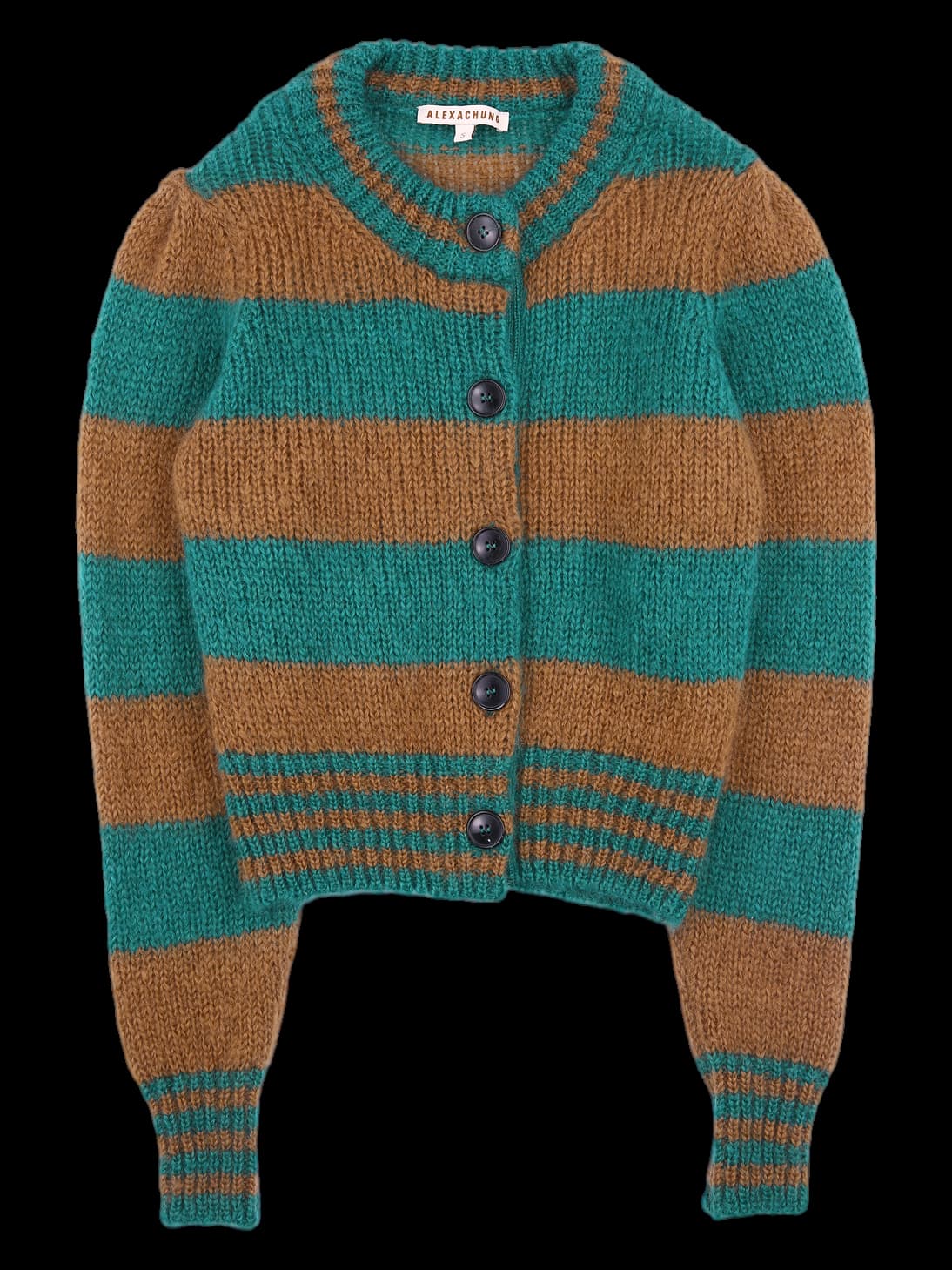 빅 버튼 배색 가디건