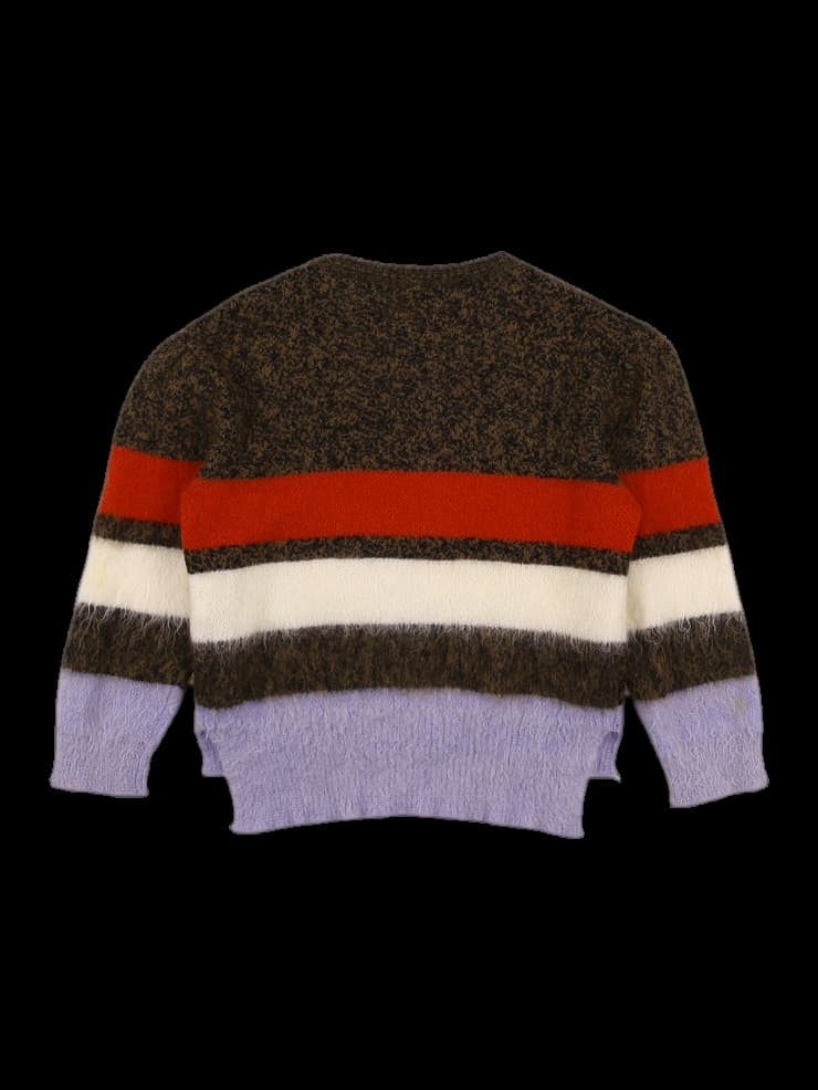 스트라이프 긴팔 니트