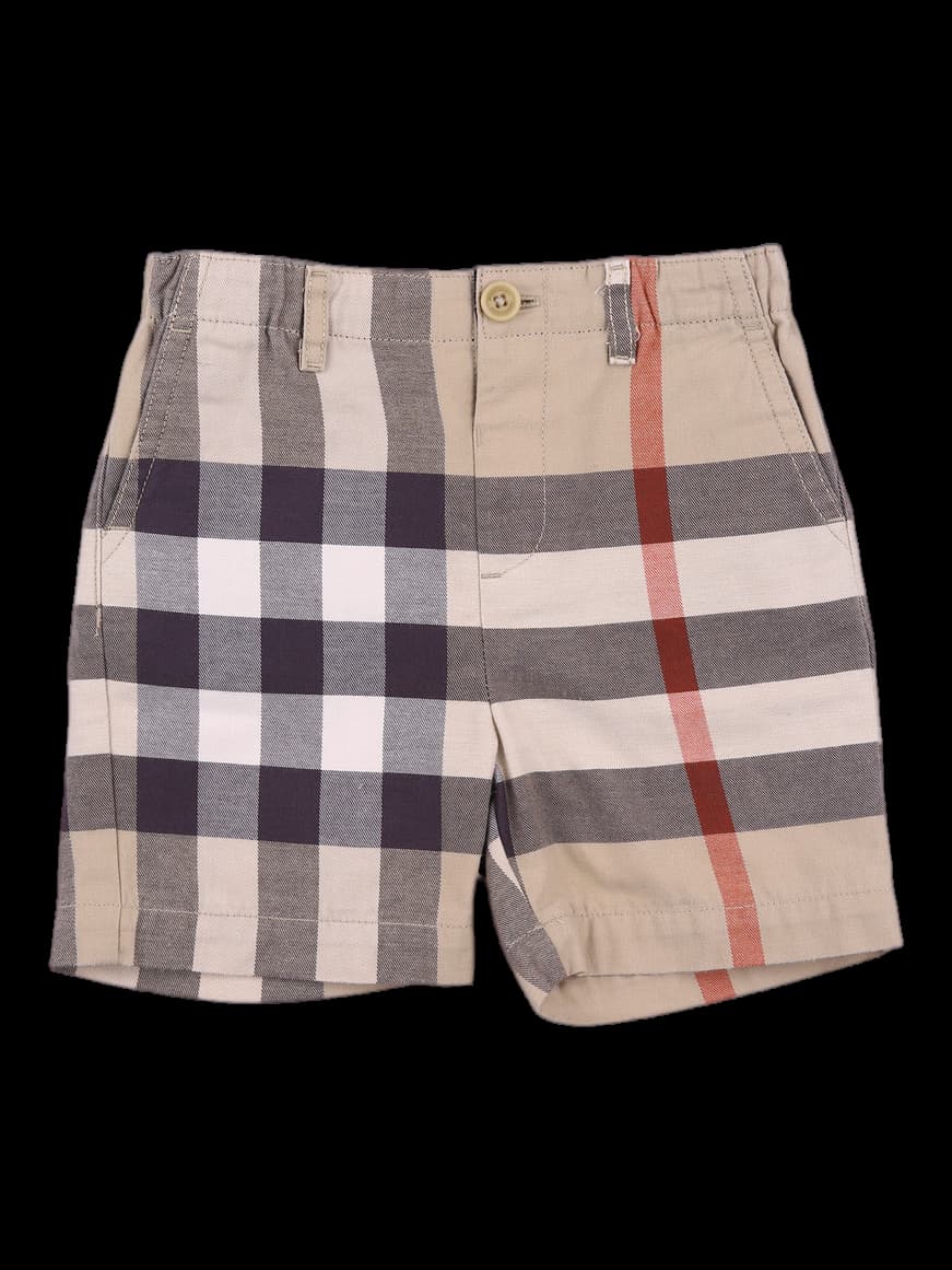 [키즈] 체크 버튼 반바지