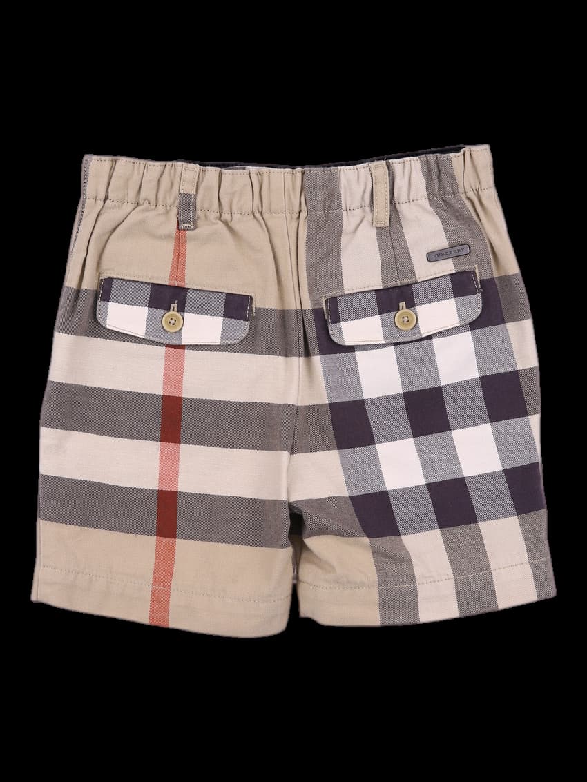 [키즈] 체크 버튼 반바지