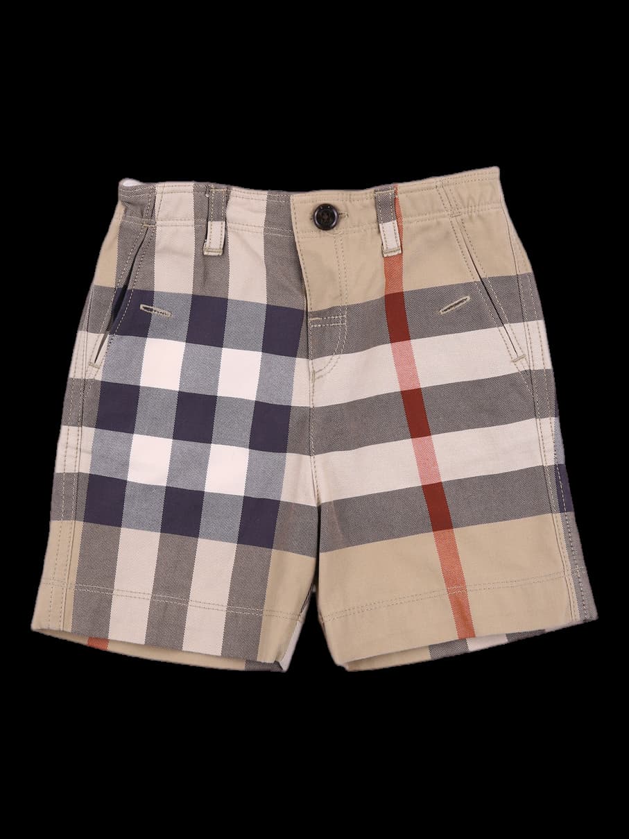 [키즈] 체크 버튼 반바지