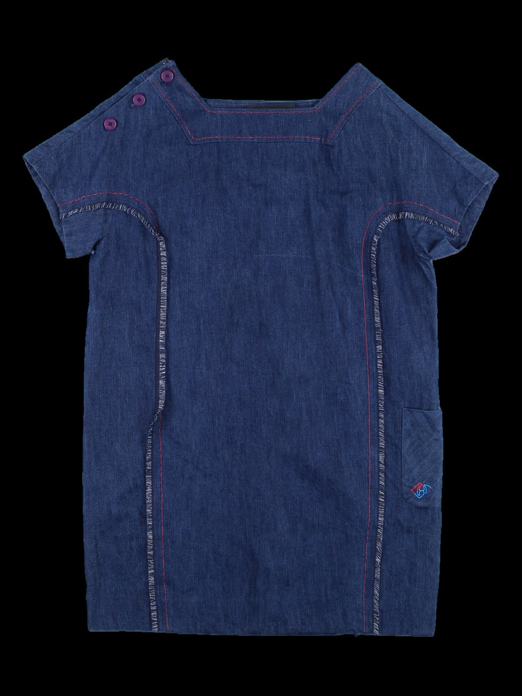 데님 반팔 원피스