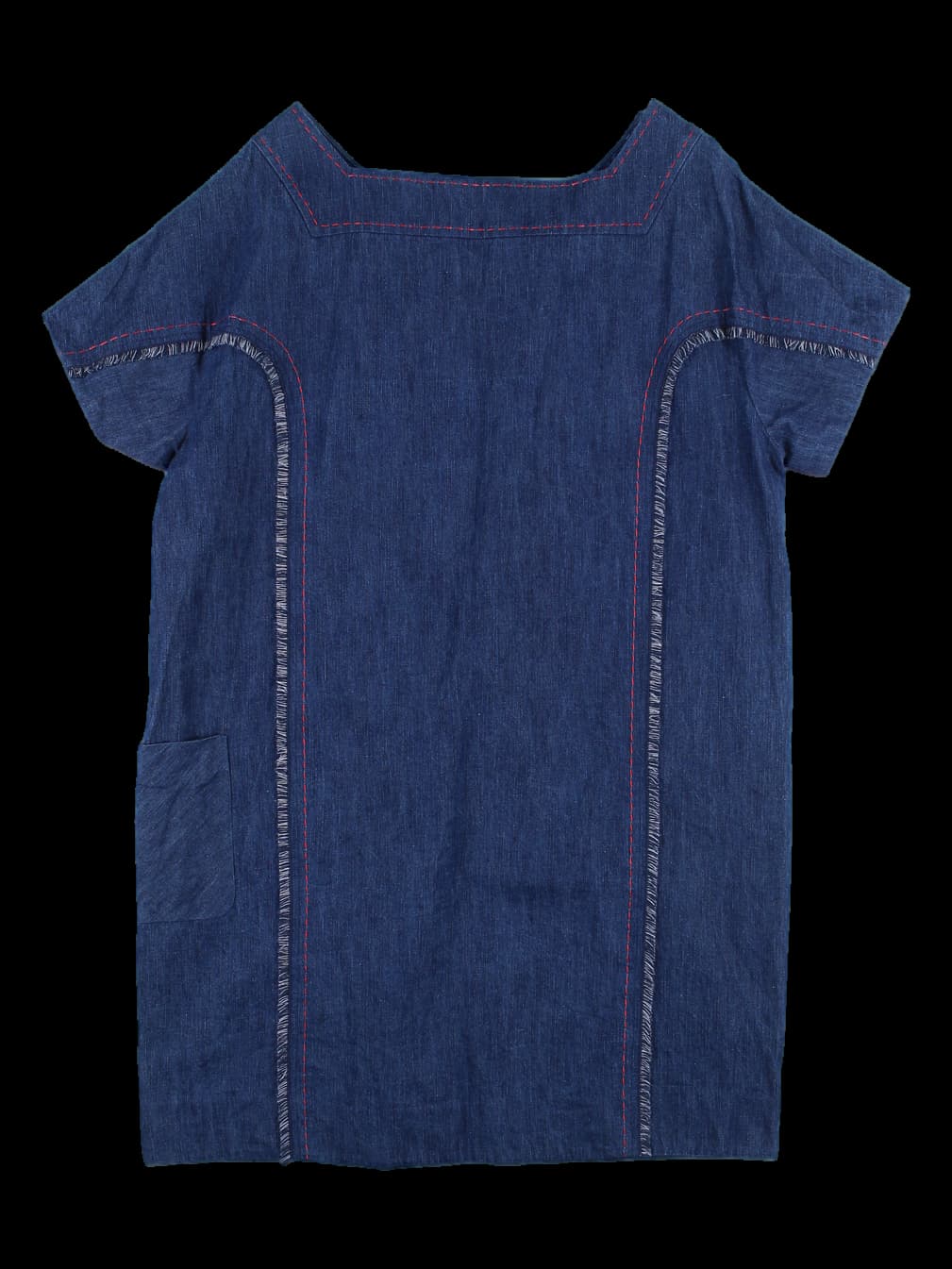 데님 반팔 원피스