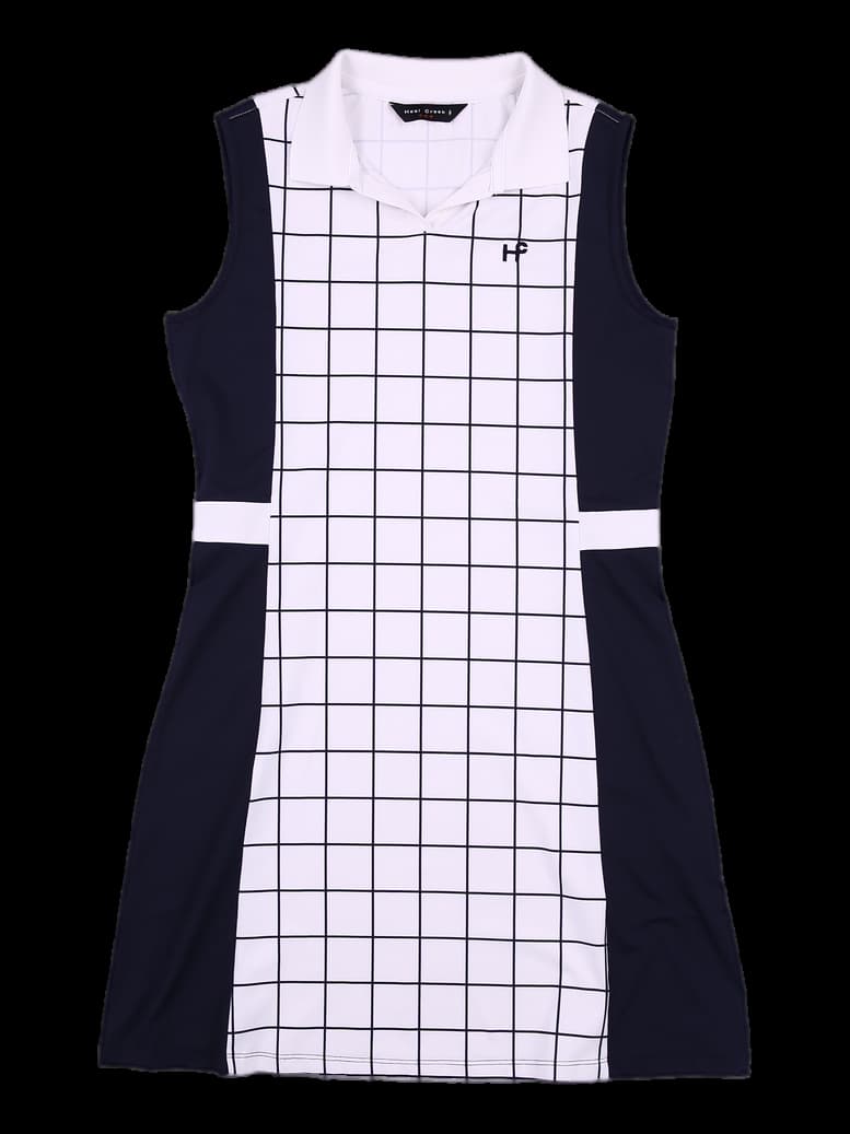 체크 카라 원피스