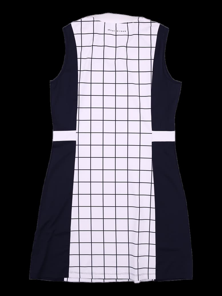 체크 카라 원피스