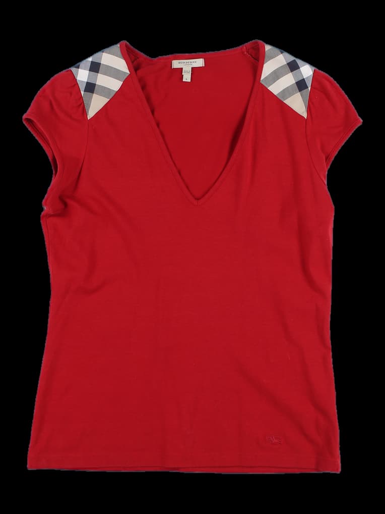 딥 브이넥 티셔츠