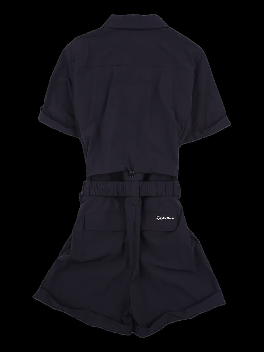 벨티드 반팔 점프수트