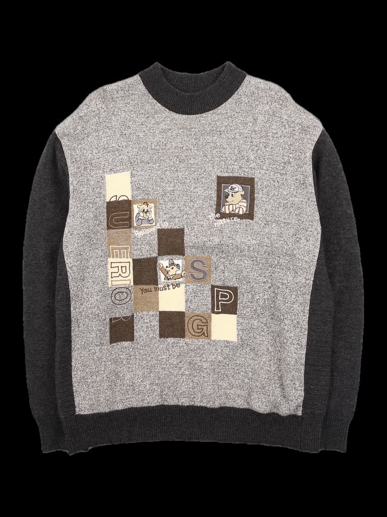 [남성] 빈티지 자수 니트