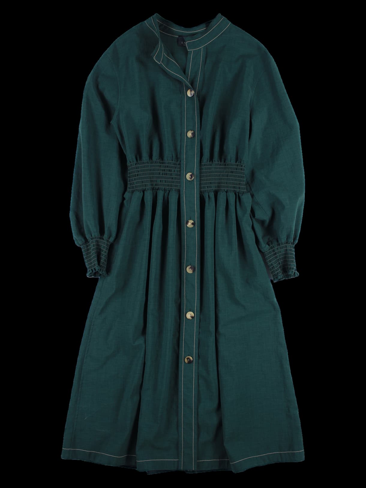 버튼 롱 원피스