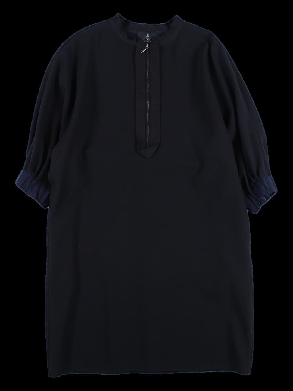 라운드넥 미디 원피스