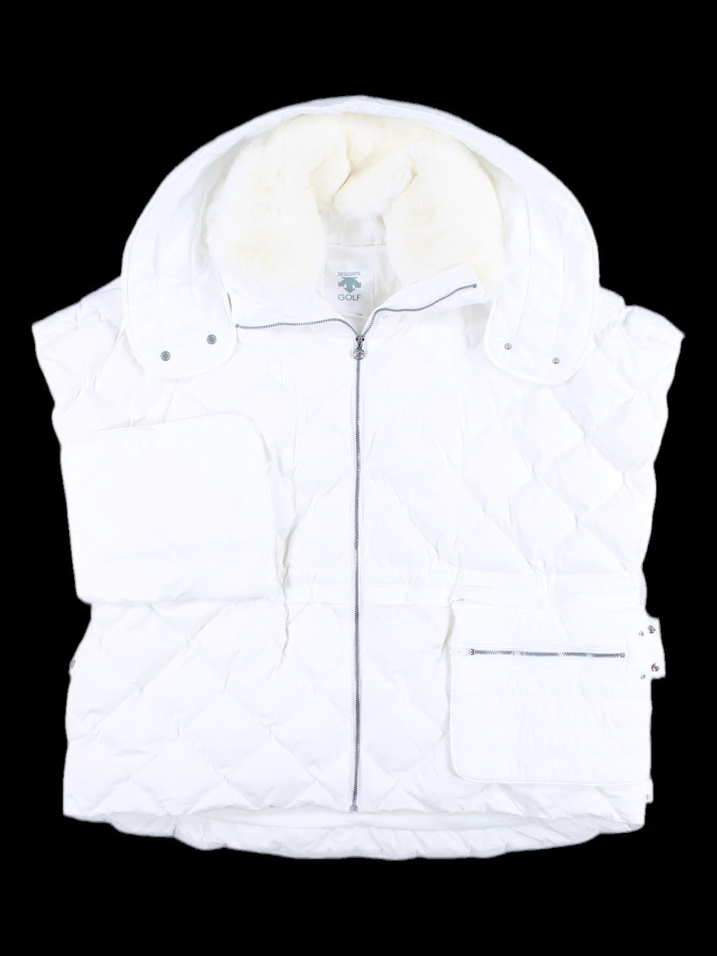 민소매 퀼팅 다운 포켓 베스트 점퍼