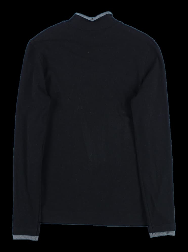 펭귄 자수 하이넥 긴소매 티셔츠