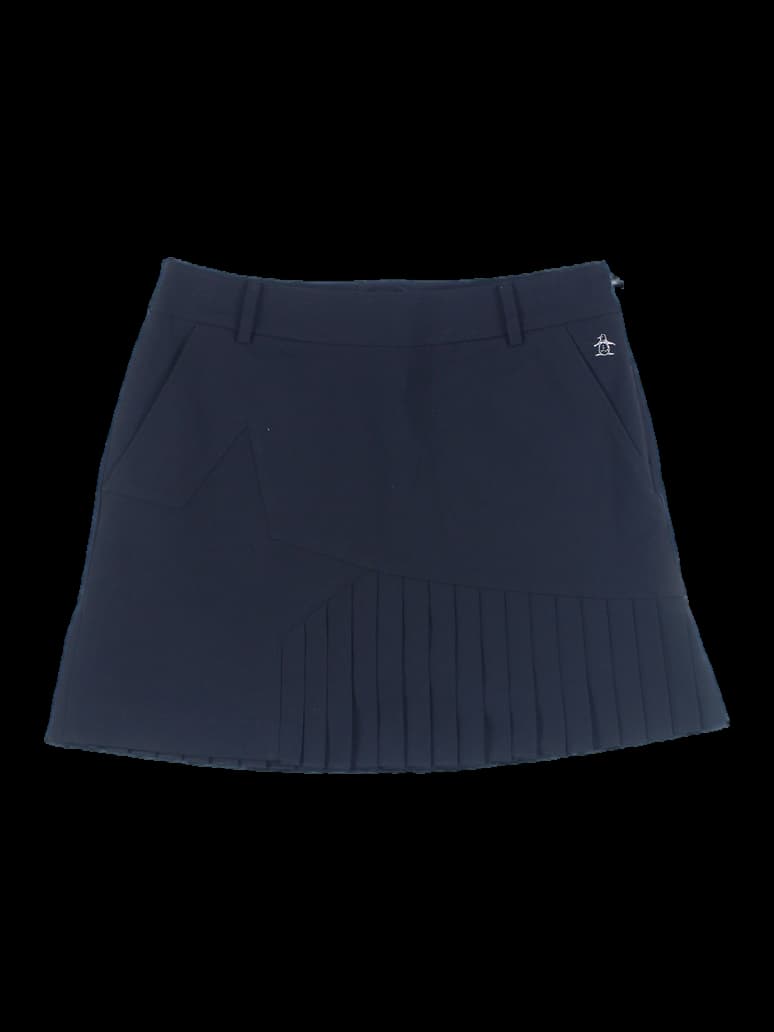 뒷 포켓 미니 주름 스커트