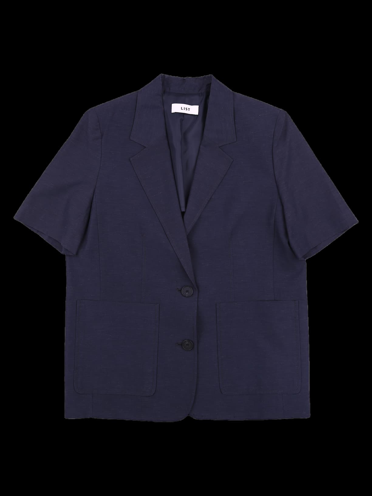 버튼 반팔 자켓