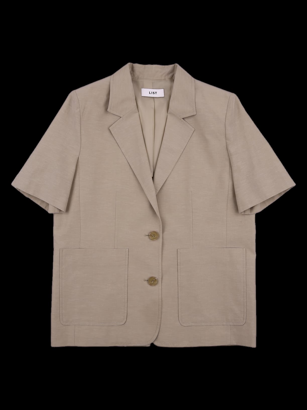 버튼 반팔 자켓