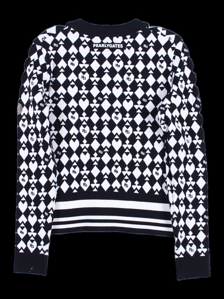 패턴 로고 가디건