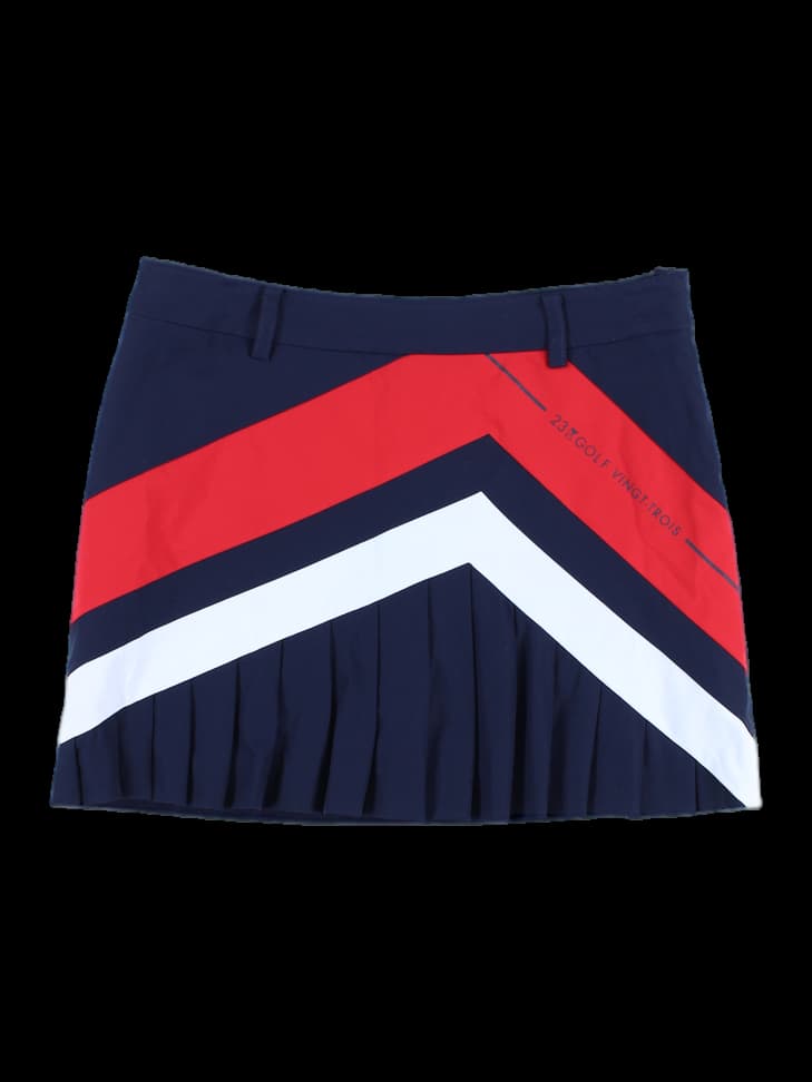 스트레치 배색 스커트