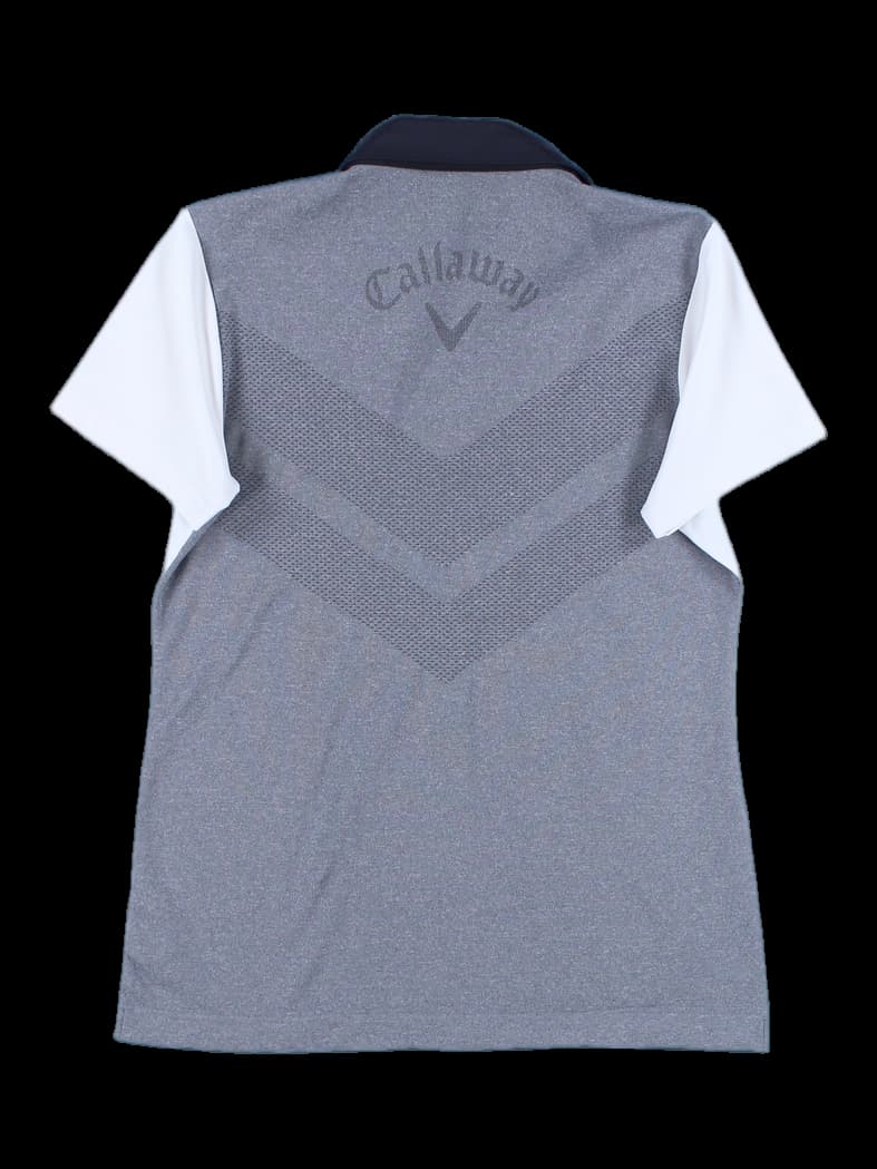 백 컬러 포인트 카라 반팔 티셔츠