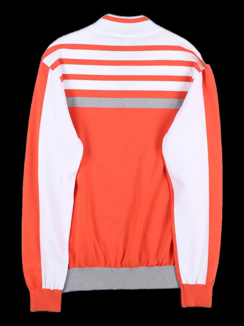 [남성] 배색 니트 하프집업