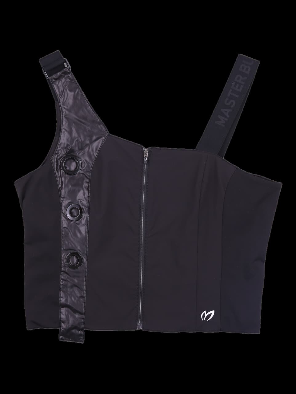 언발란스 밴딩 크롭 조끼