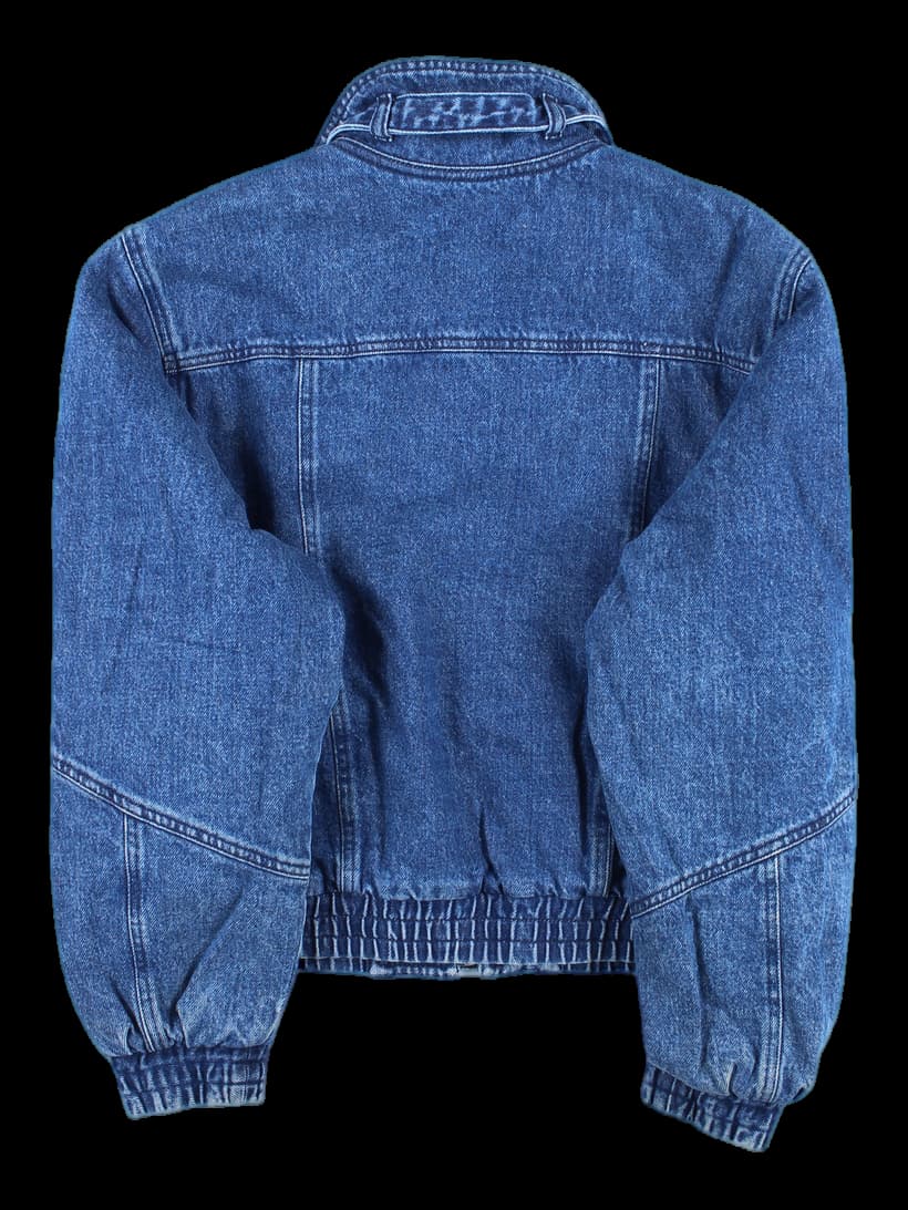후리스 데님 자켓