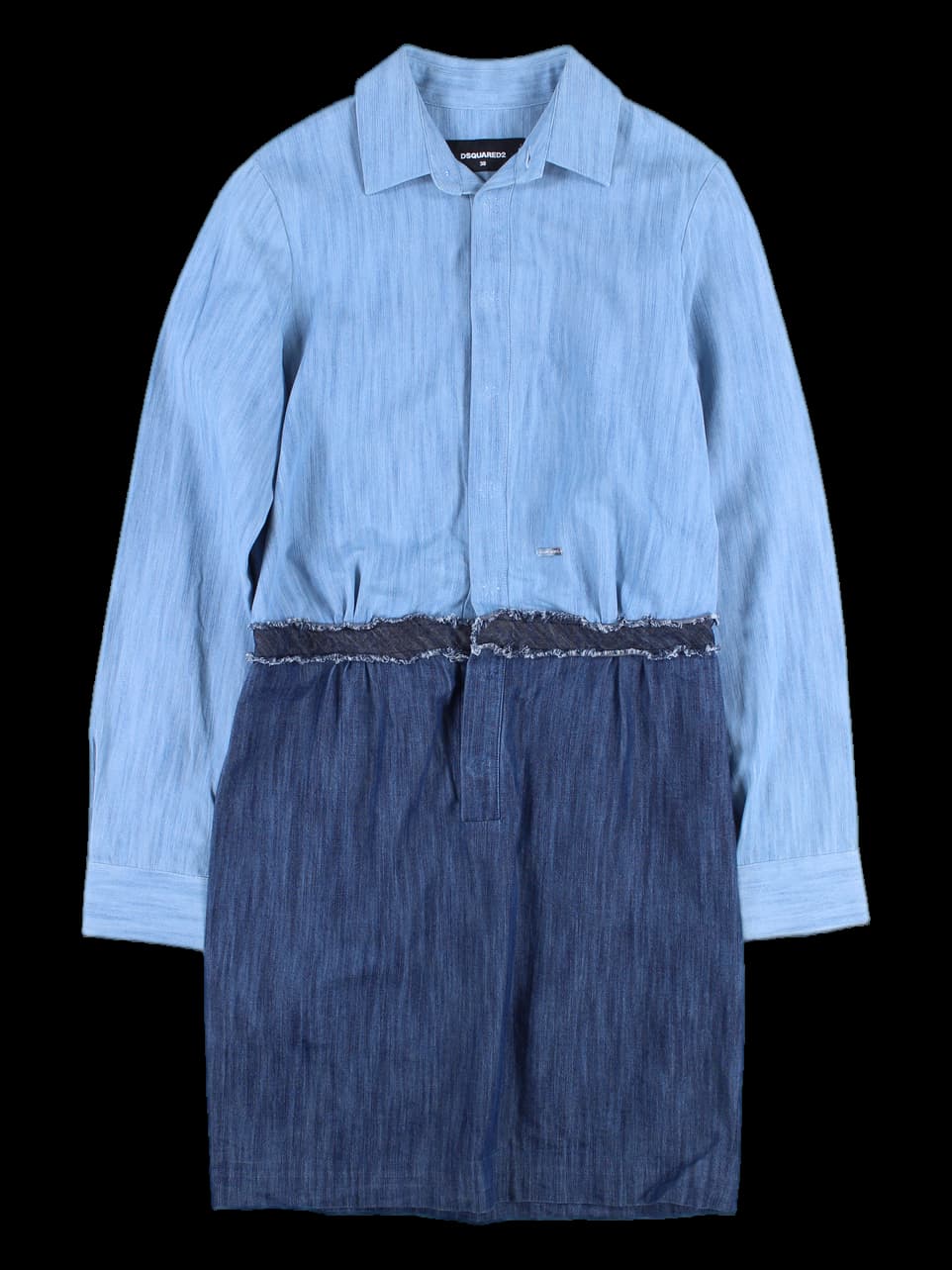 카라 데님 원피스