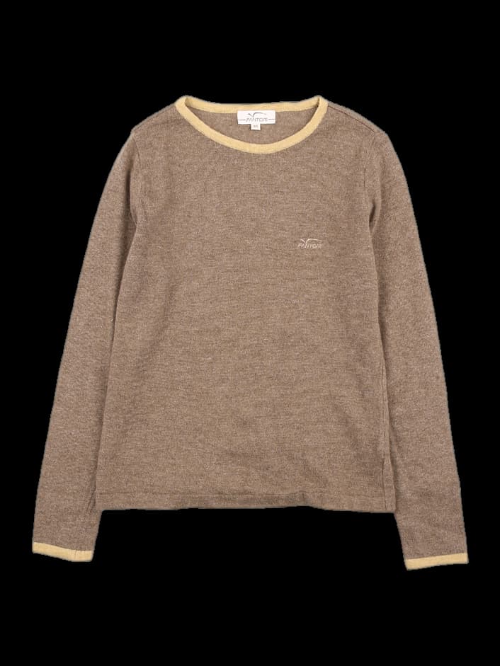 라운드 넥 컬러 포인트 베이직 니트