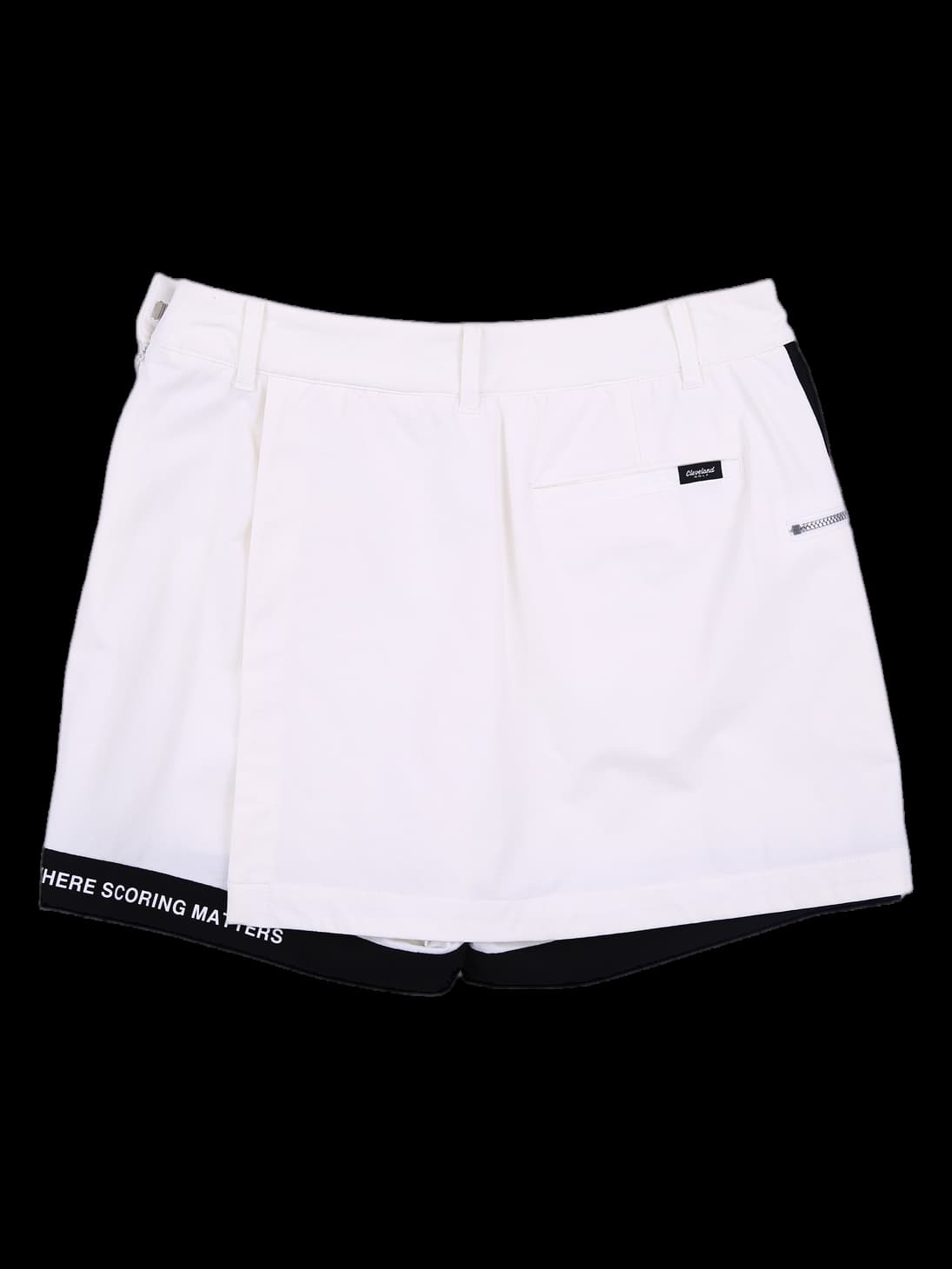 지퍼 포인트  배색 치마 반바지