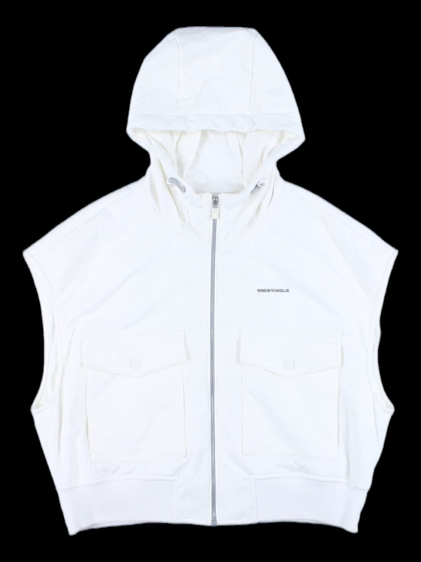 로고 올오버 후드 베스트