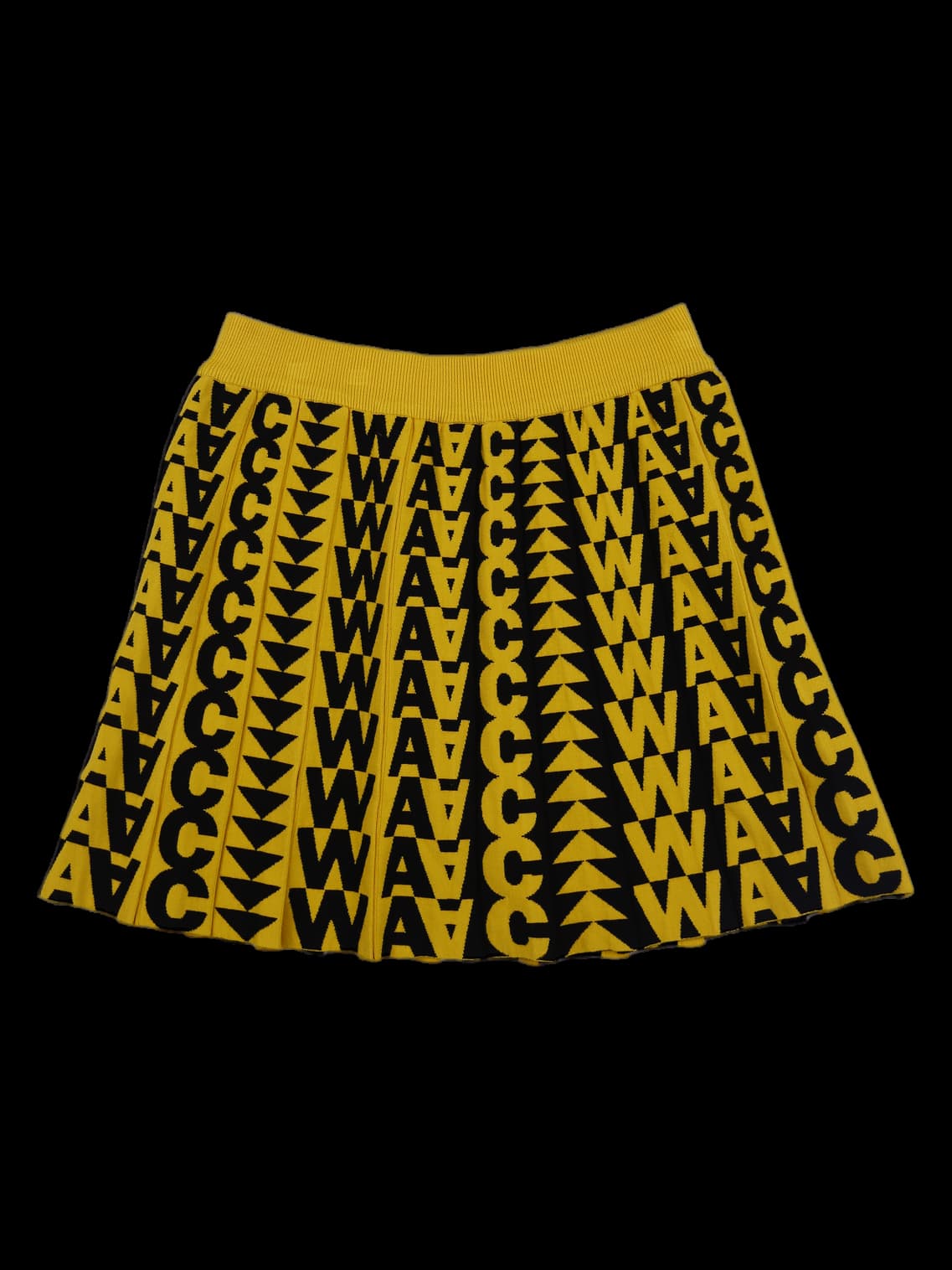 배색 A라인 니트 스커트