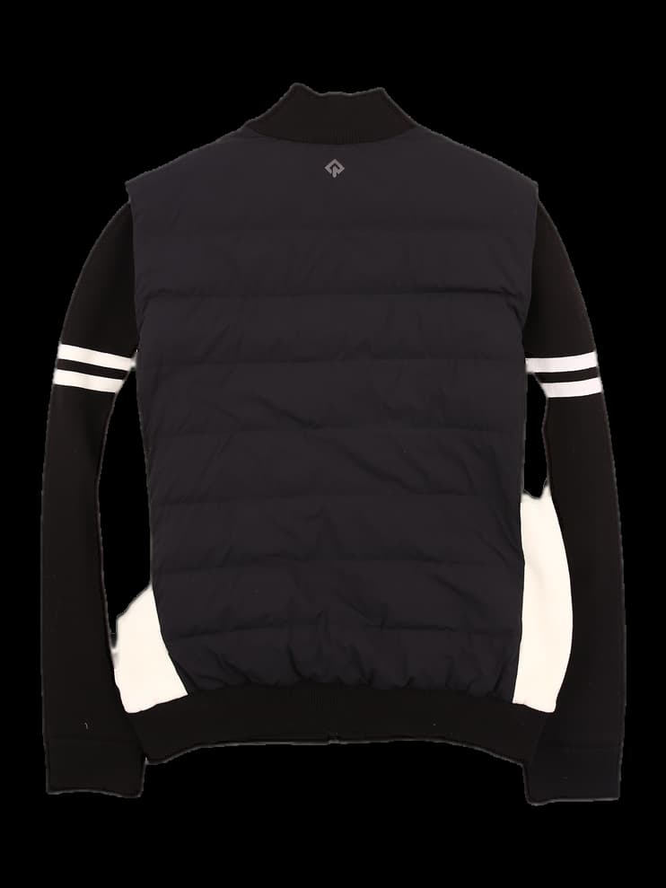 니트 소매 포인트 패딩 점퍼