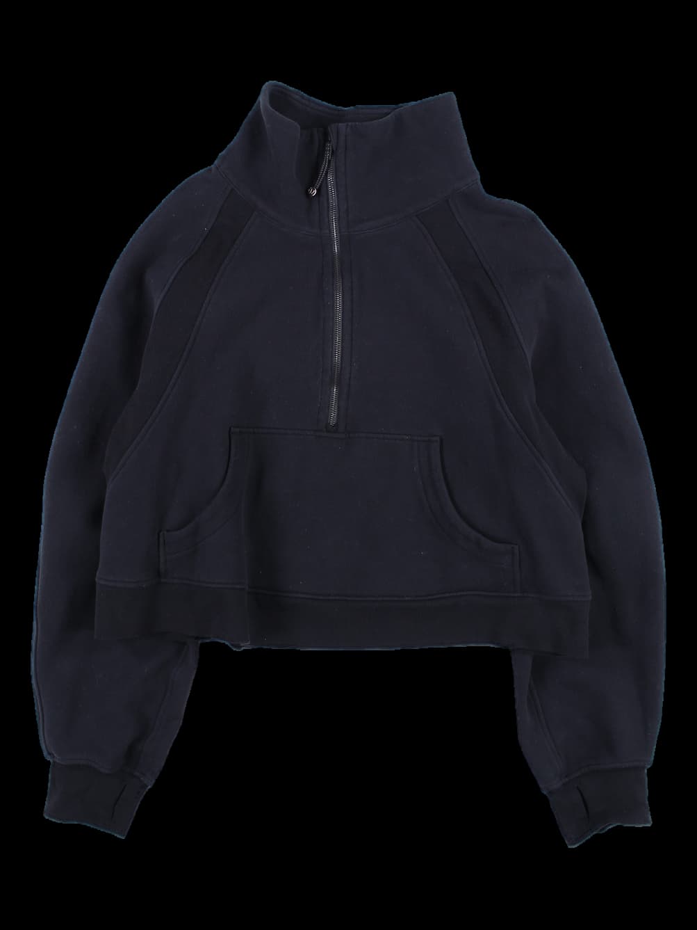 포켓 기모 하프집업