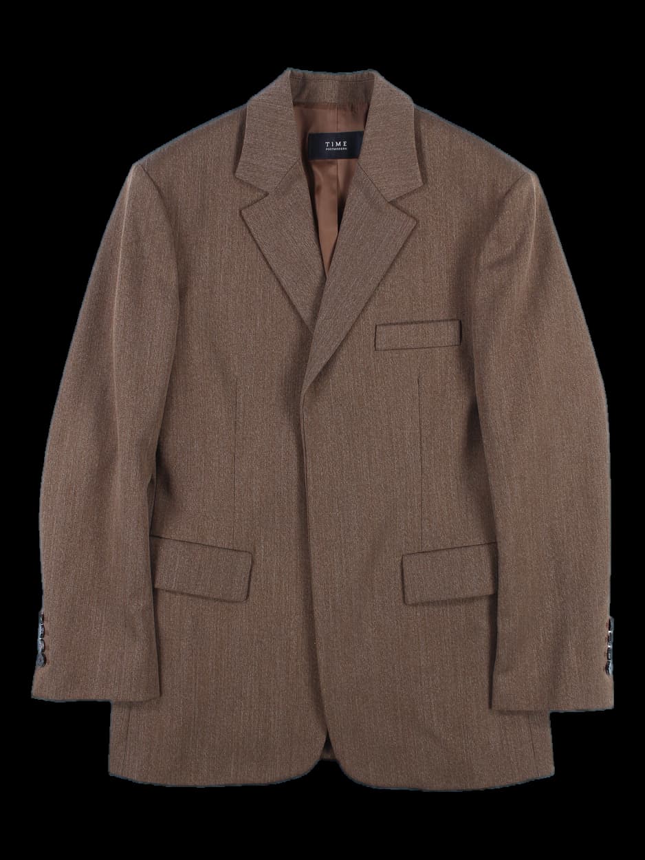 빅 카라 오픈 자켓