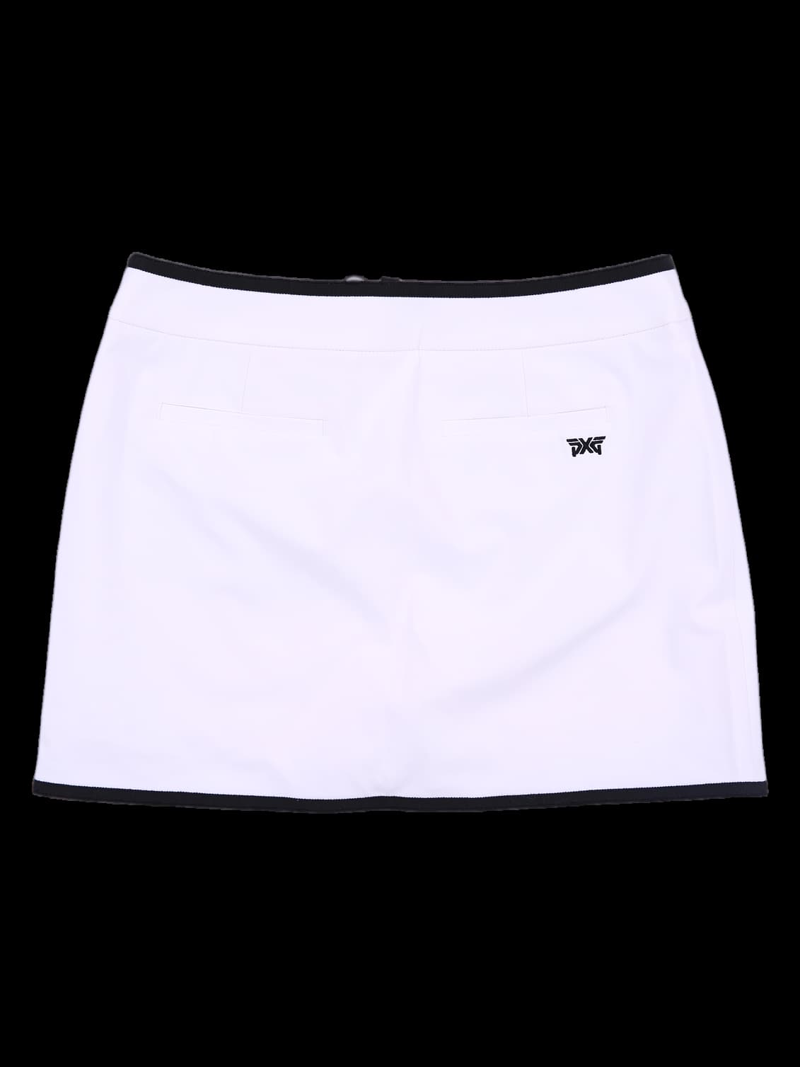 [새상품] 블랙 라인 포인트 더블 버튼 스커트