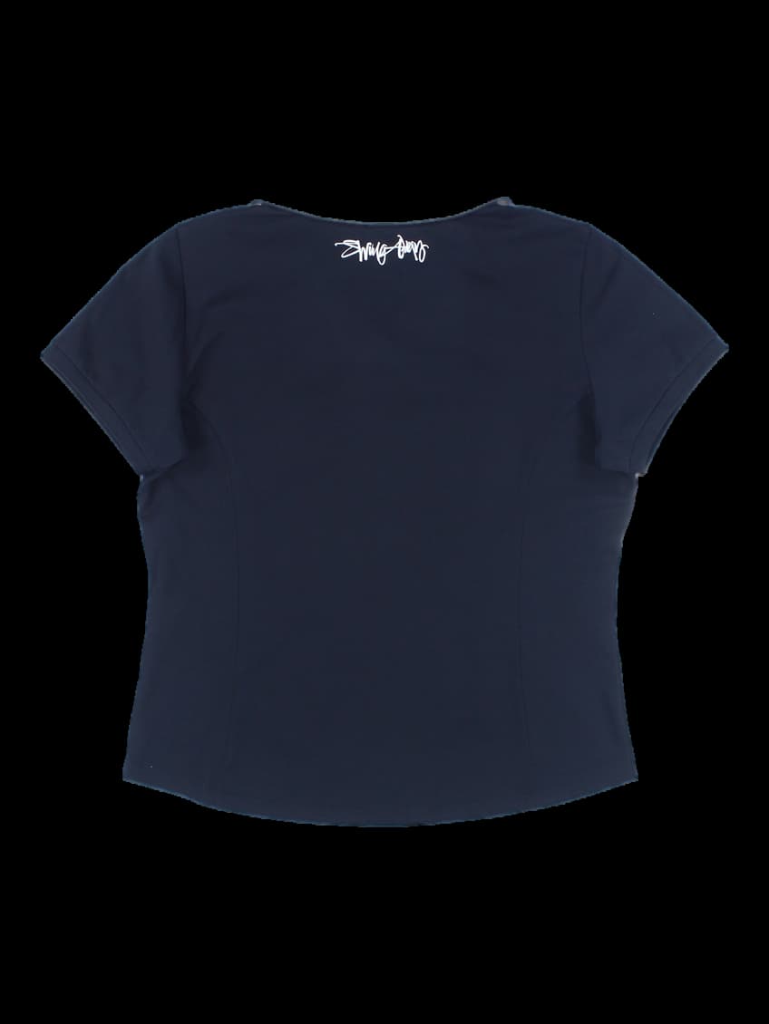 슬림 반팔 카라 티셔츠