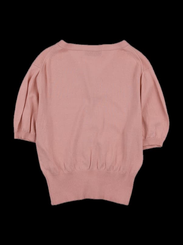 브이넥 베이직 반팔 가디건