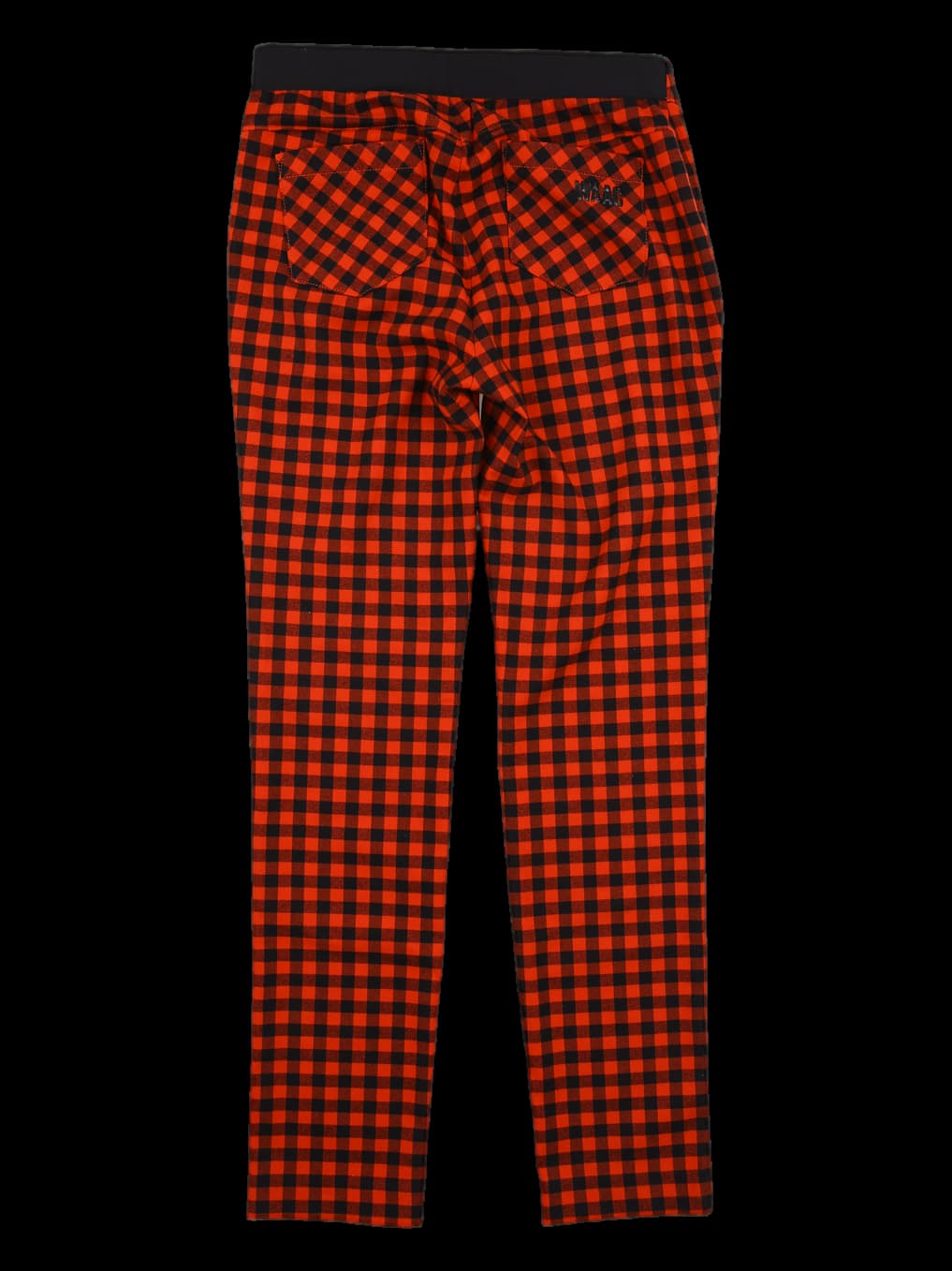 밴딩 체크 롱 팬츠